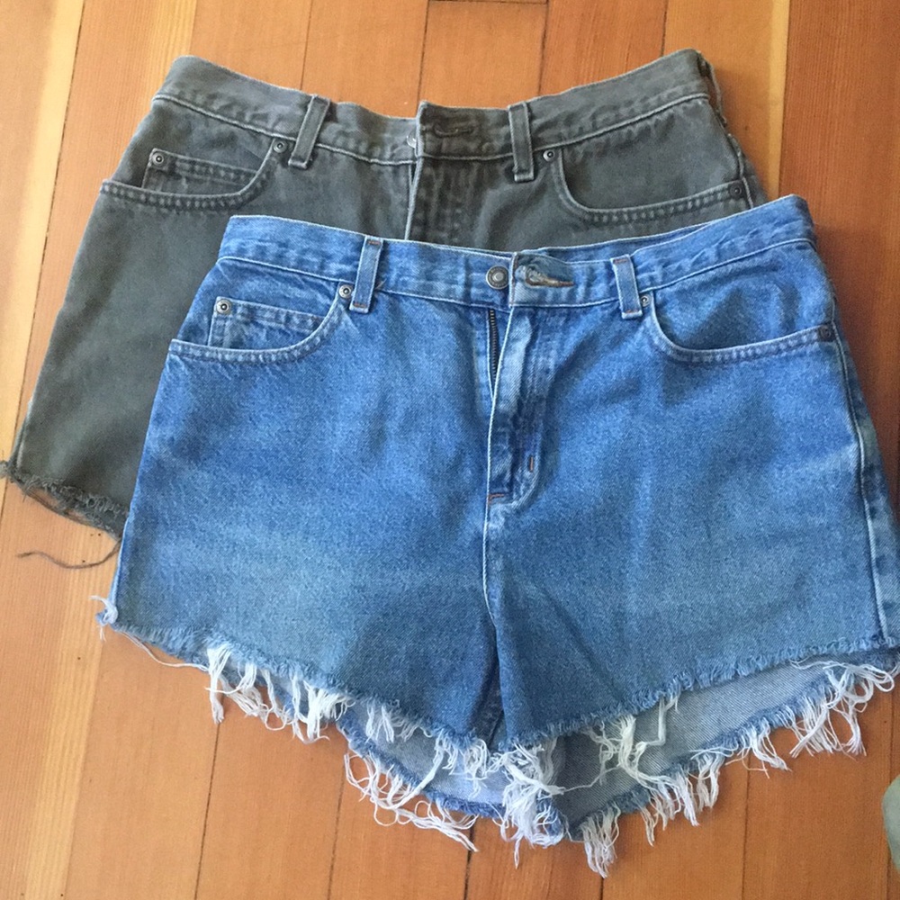 VTG LIZ CLAIBORNE Hi Waist Cut Off Denim Short S10
